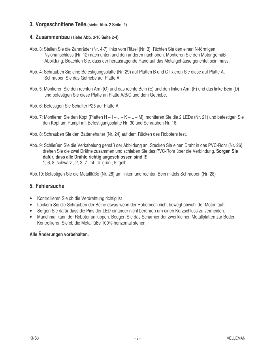 Velleman KNS3 User Manual | Page 9 / 9