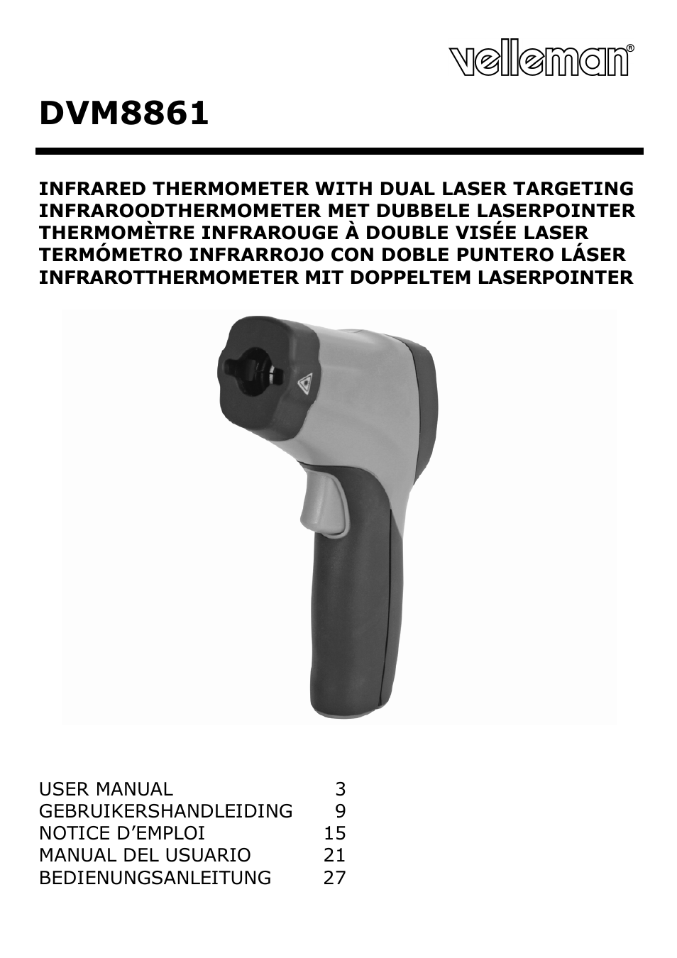 Velleman DVM8861 User Manual | 32 pages