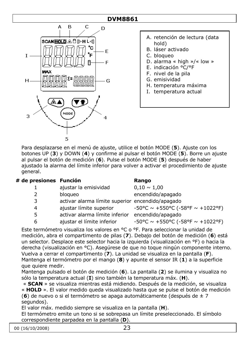 Velleman DVM8861 User Manual | Page 23 / 32