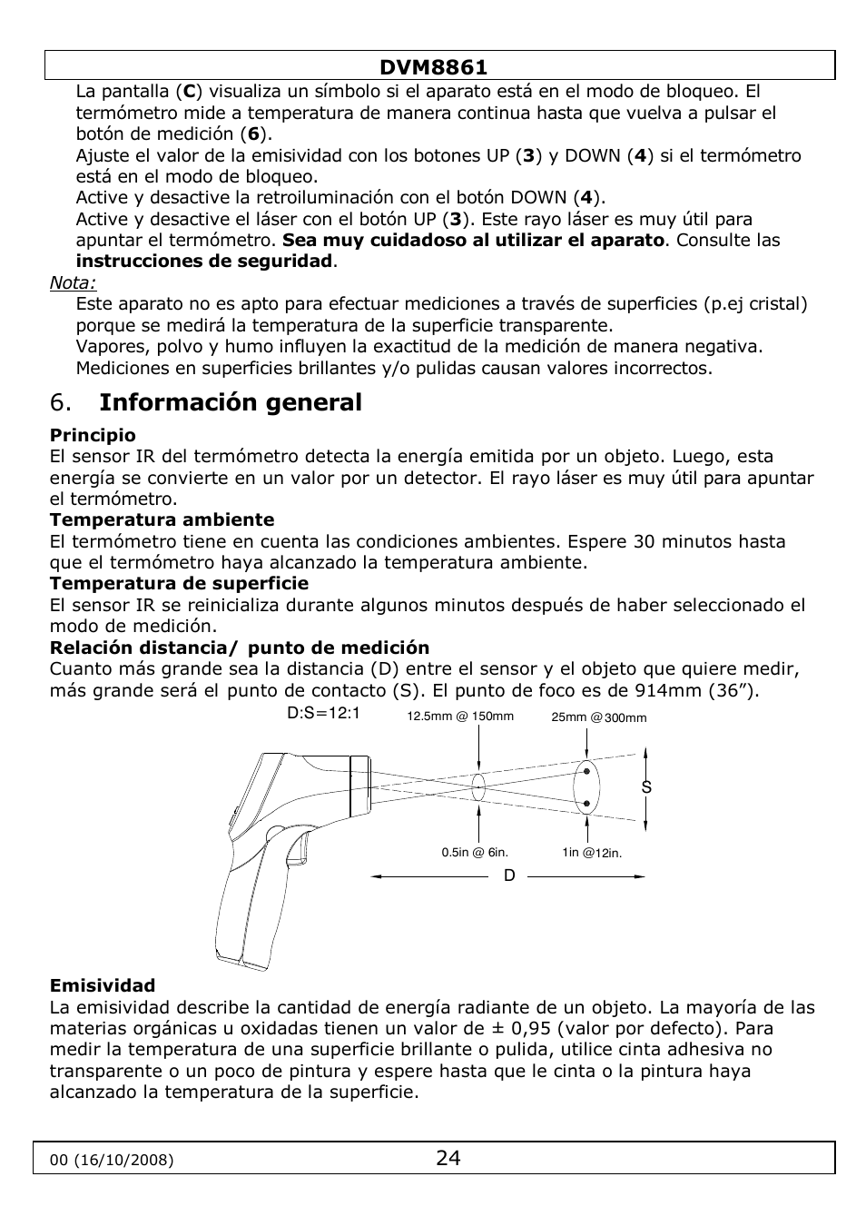 Información general | Velleman DVM8861 User Manual | Page 24 / 32