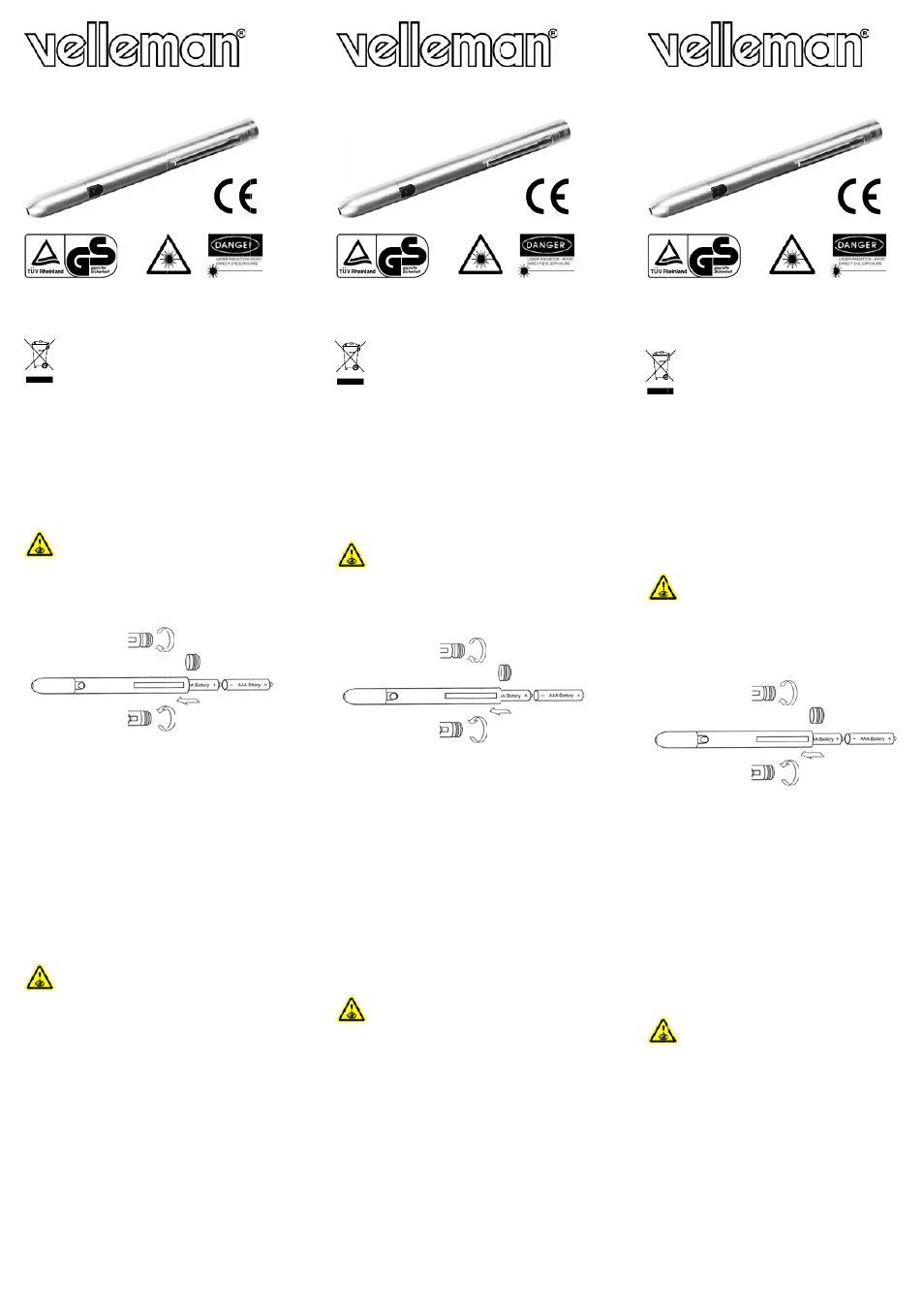 Velleman MP1800 User Manual | 4 pages