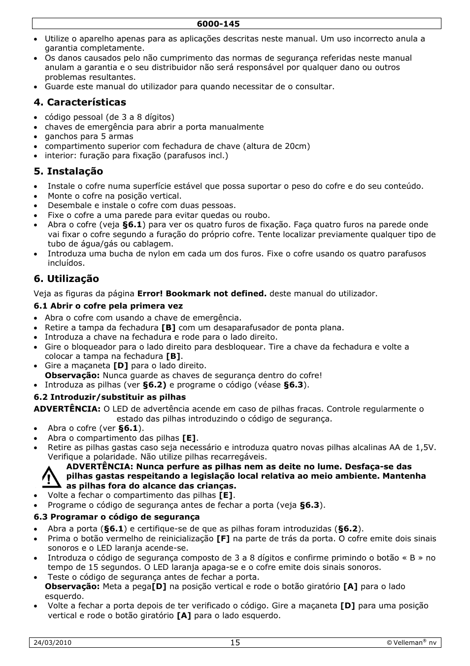 Velleman 6000-145 User Manual | Page 15 / 19