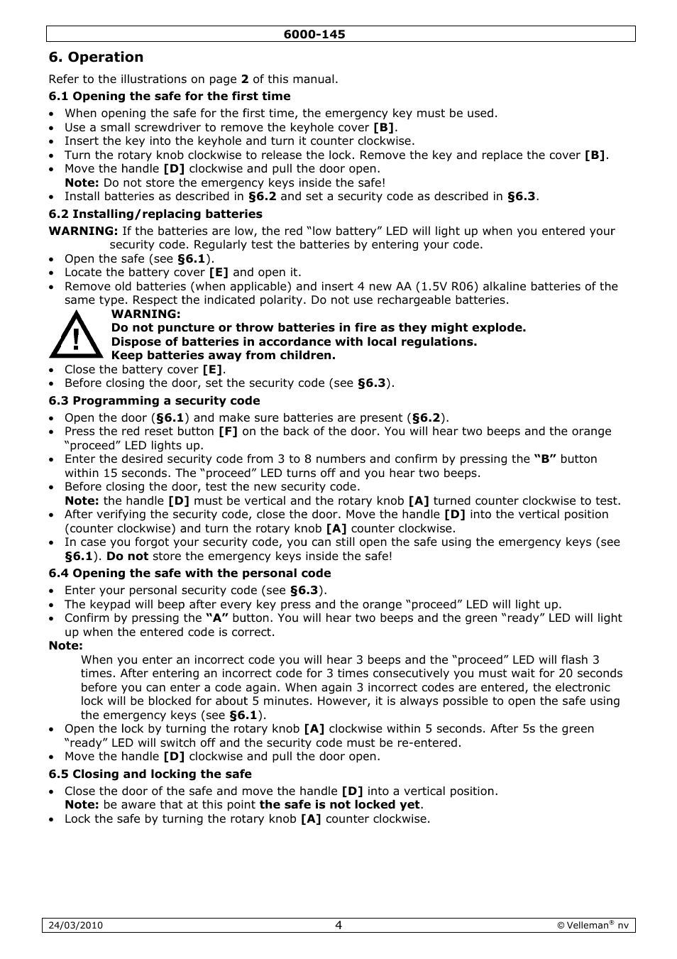 Velleman 6000-145 User Manual | Page 4 / 19