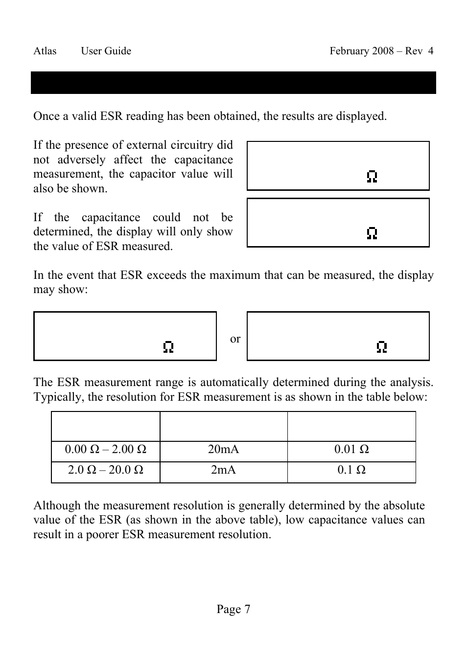 Analysing capacitors | Velleman ESR70 User Manual | Page 7 / 14