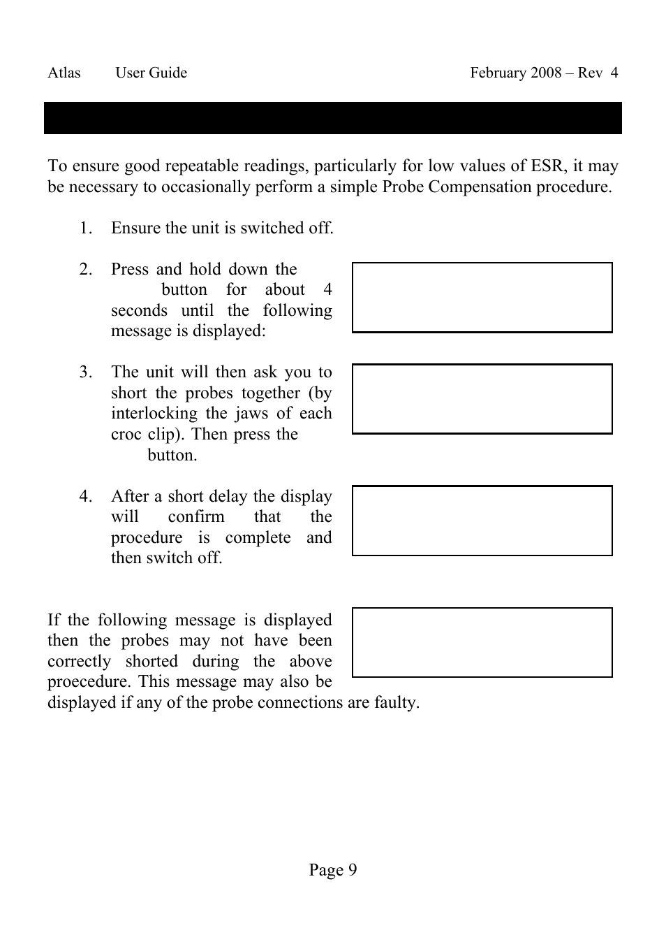 Probe compensation | Velleman ESR70 User Manual | Page 9 / 14