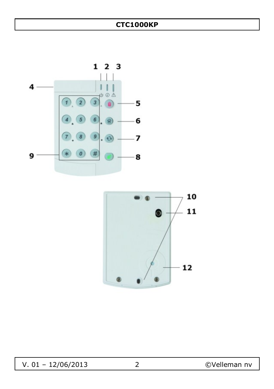 Velleman CTC1000KP User Manual | Page 2 / 69