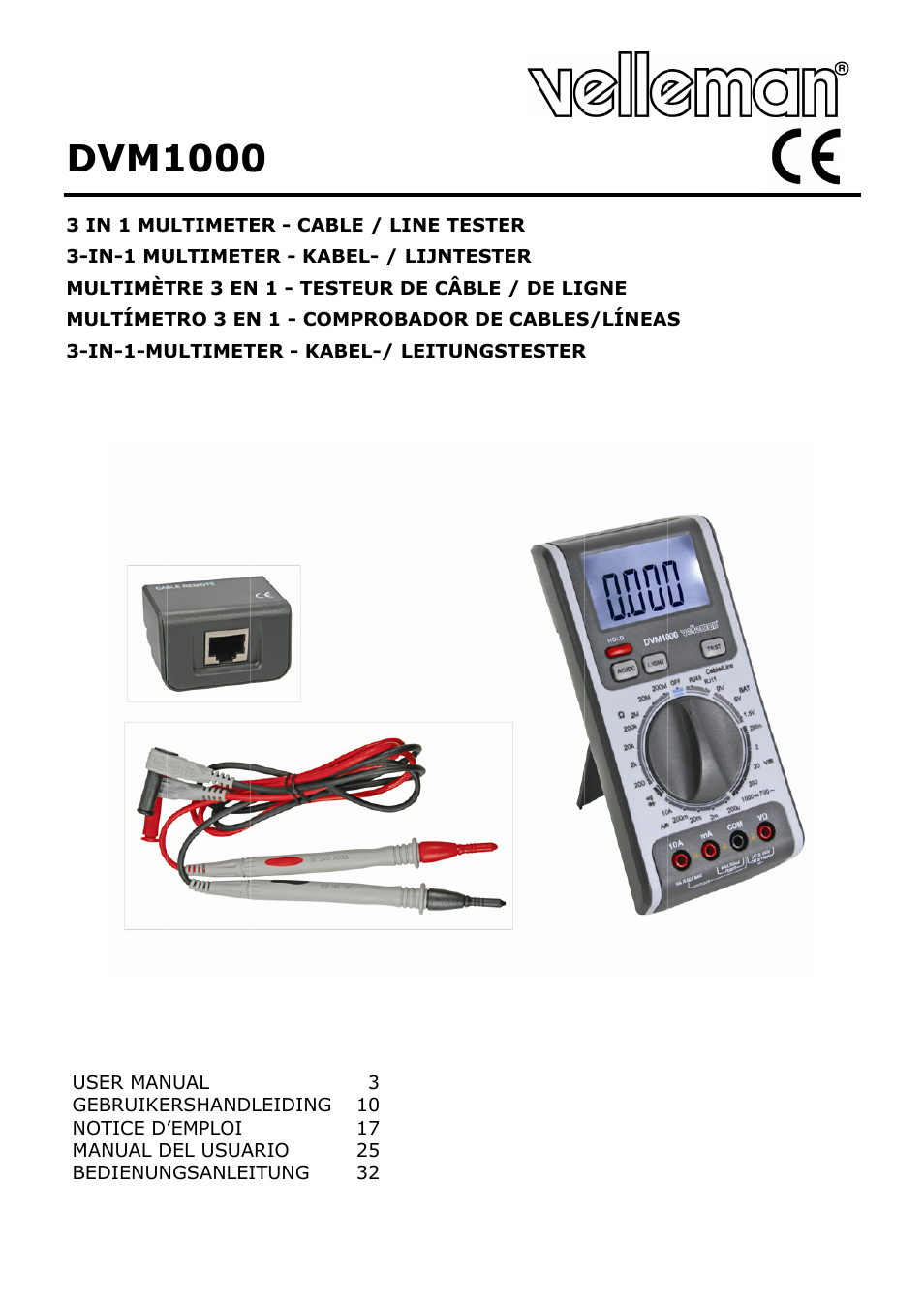 Velleman DVM1000 User Manual | 41 pages