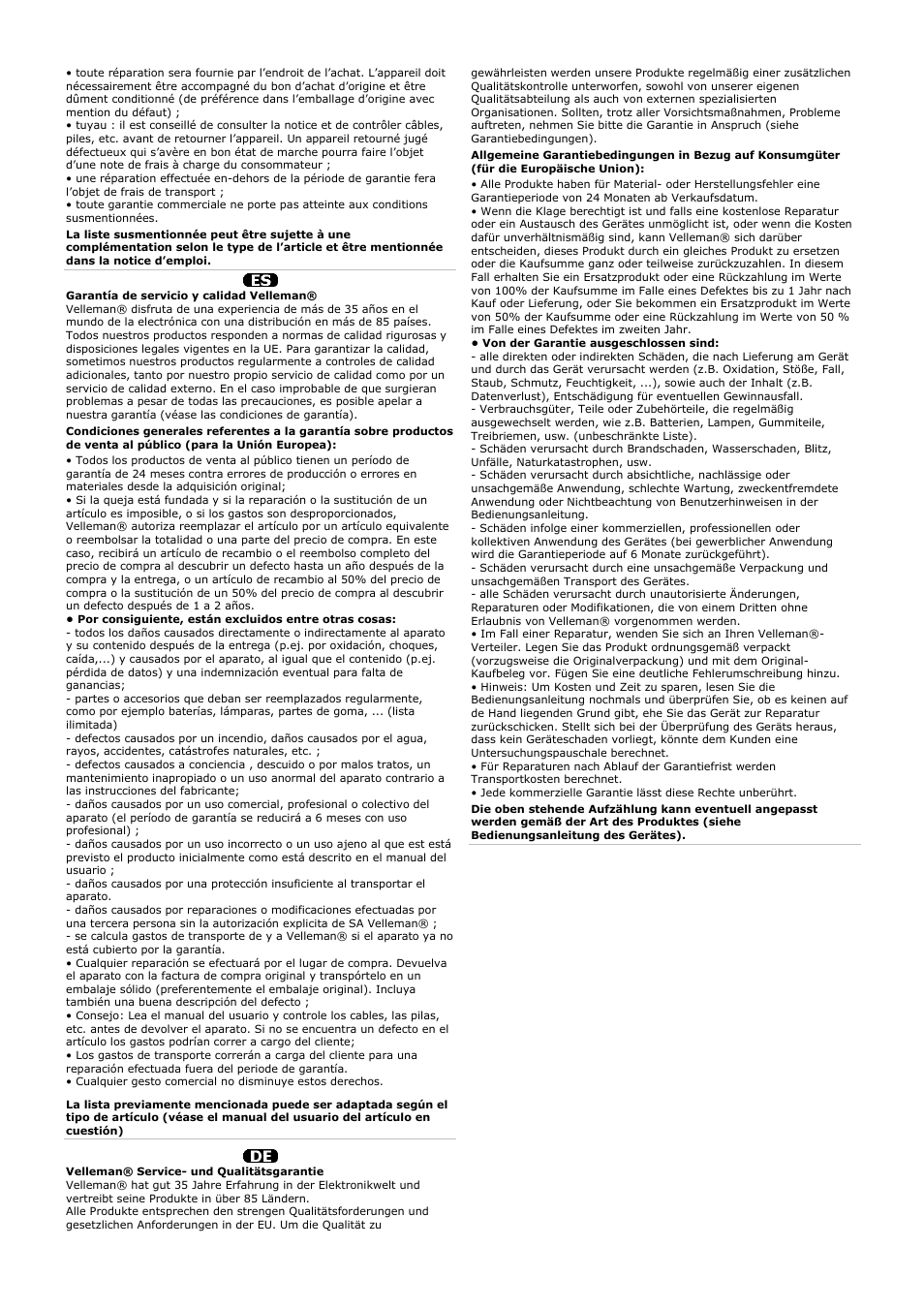 Velleman DVM1000 User Manual | Page 41 / 41