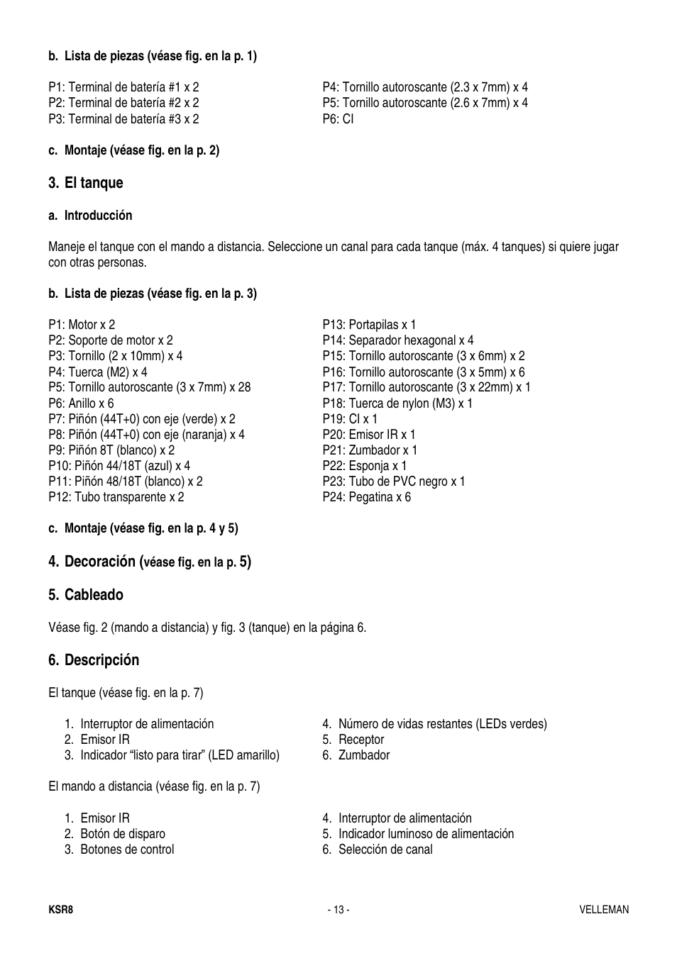 Velleman KSR8 User Manual | Page 13 / 16