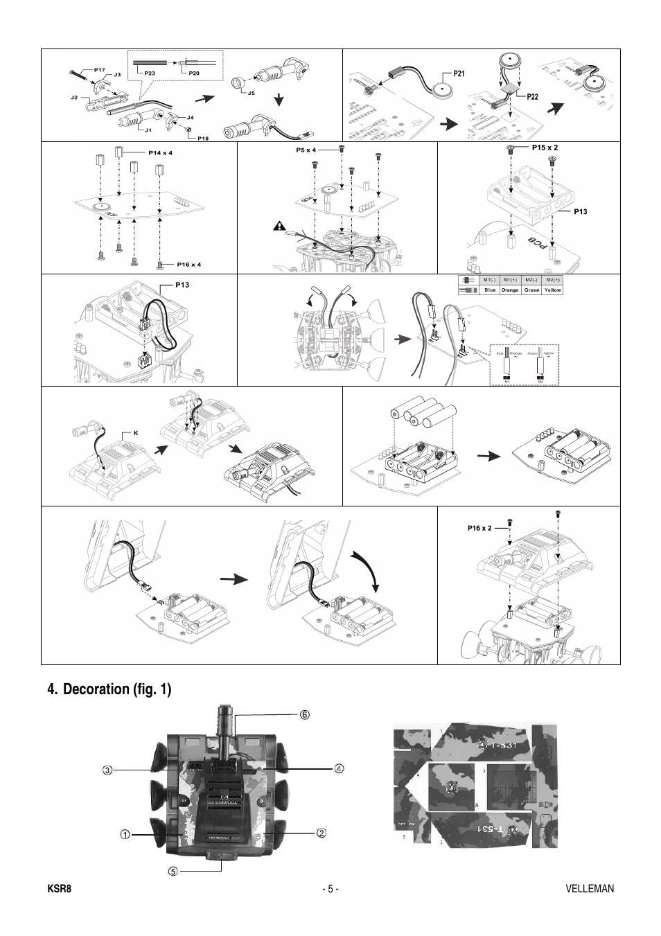 Decoration (fig. 1) | Velleman KSR8 User Manual | Page 5 / 16