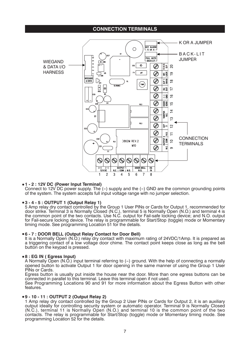 Connection terminals | Velleman HAA2866 User Manual | Page 8 / 47