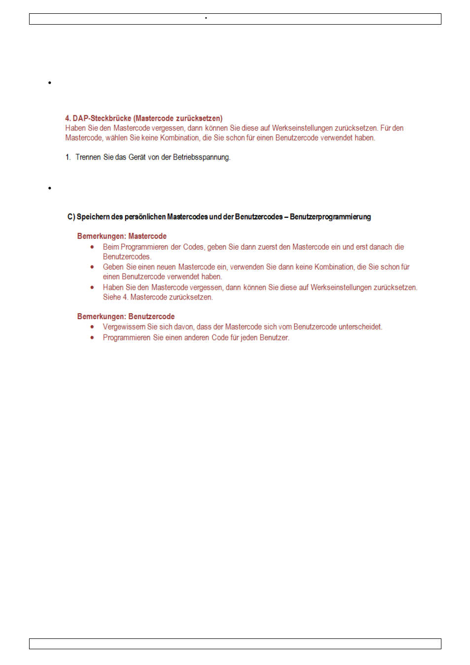 Deutsch | Velleman HAA85BL Setting Master Code and User Code User Manual | Page 6 / 6