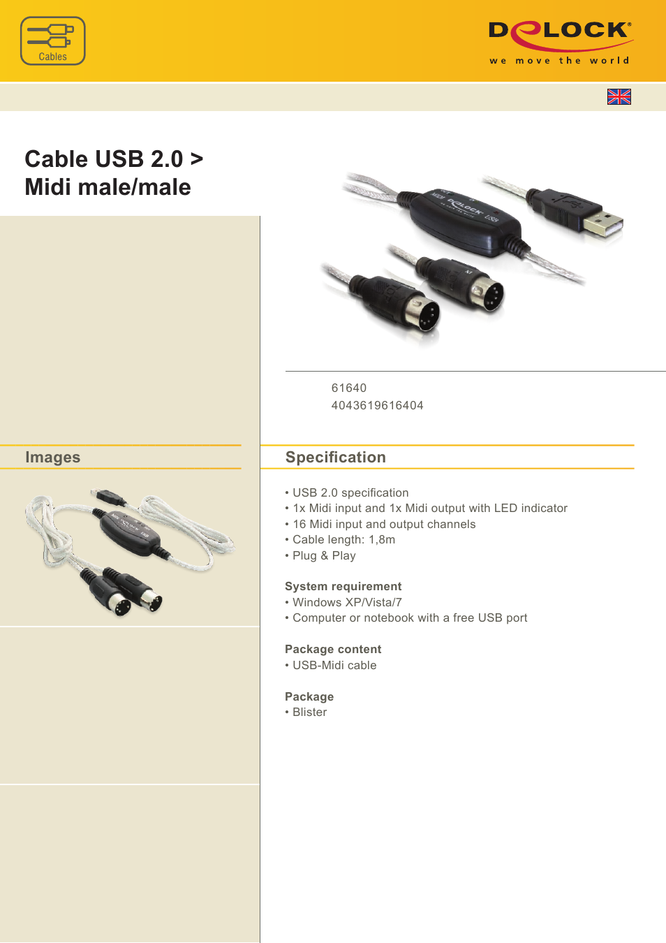 DeLOCK 61640 User Manual | 1 page