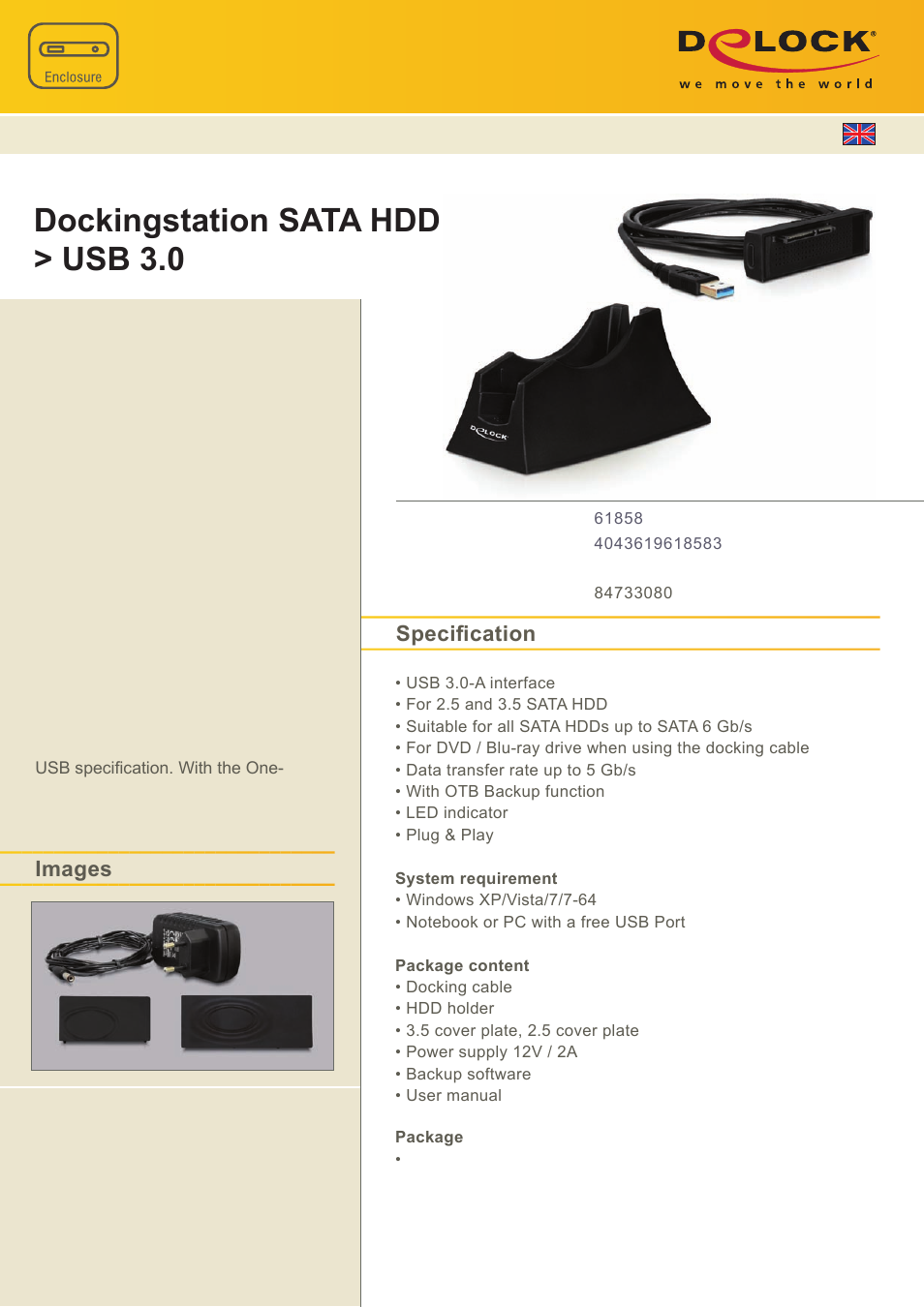 DeLOCK 61858 User Manual | 1 page