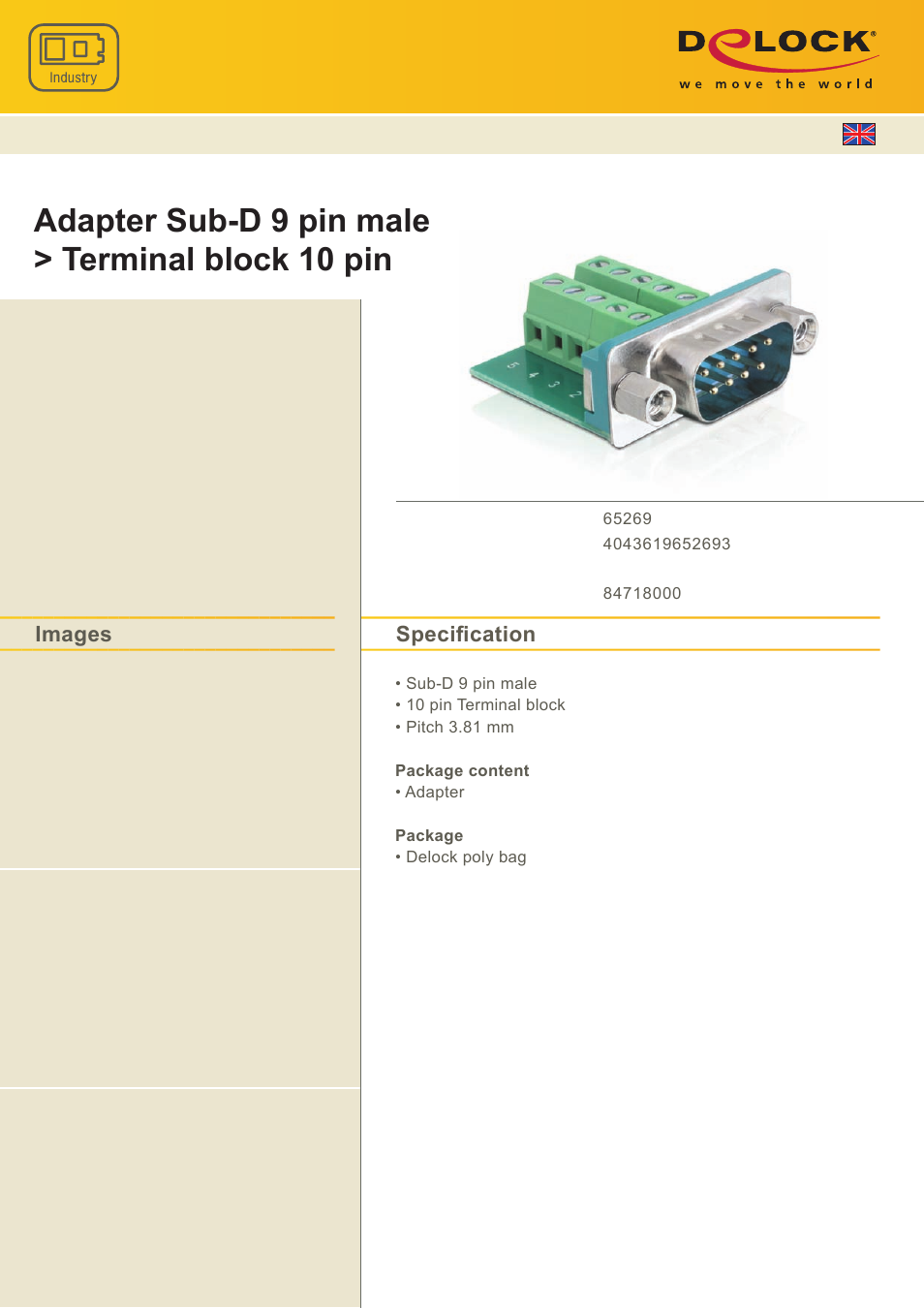 DeLOCK 65269 User Manual | 1 page