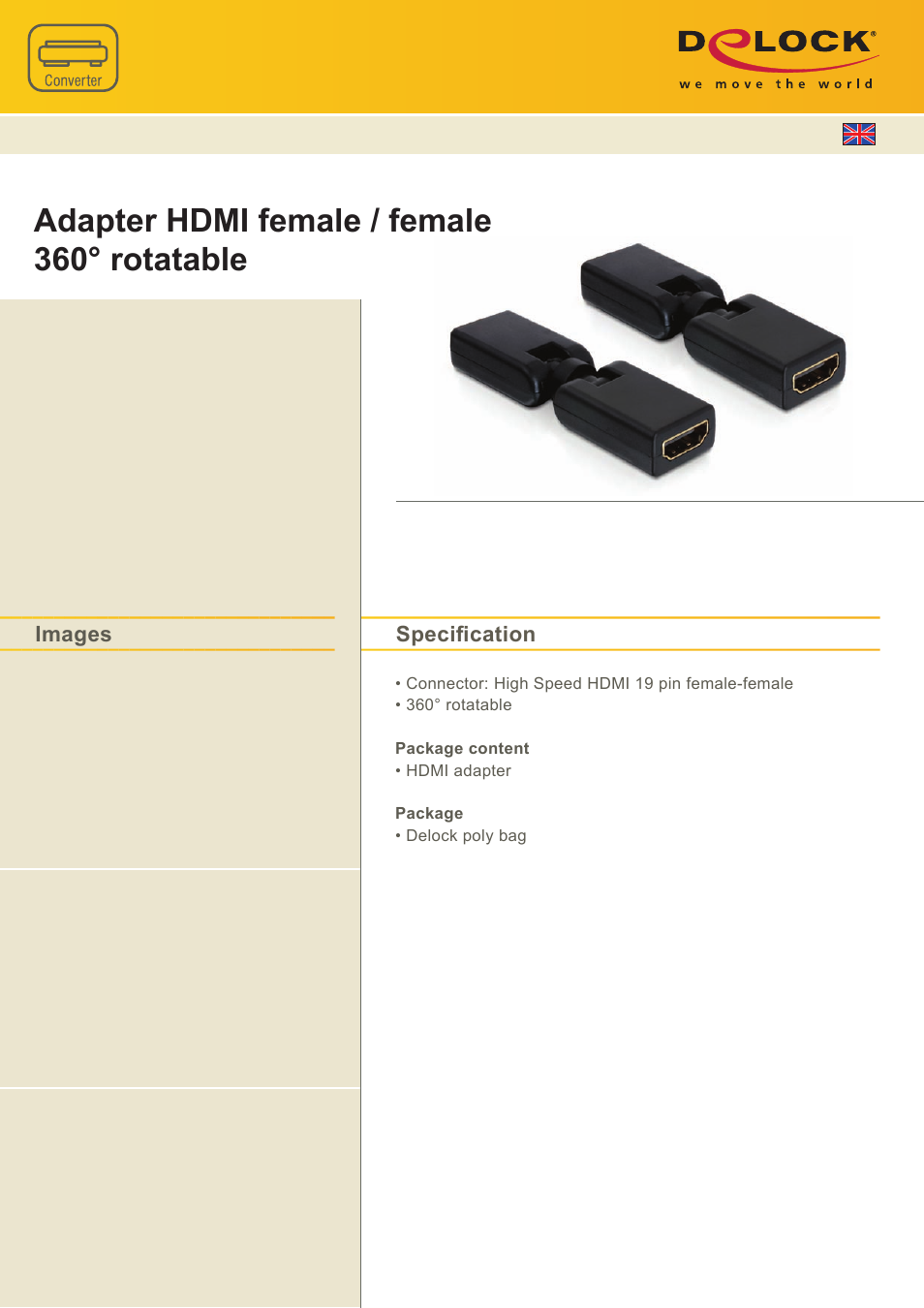 DeLOCK 65254 User Manual | 1 page