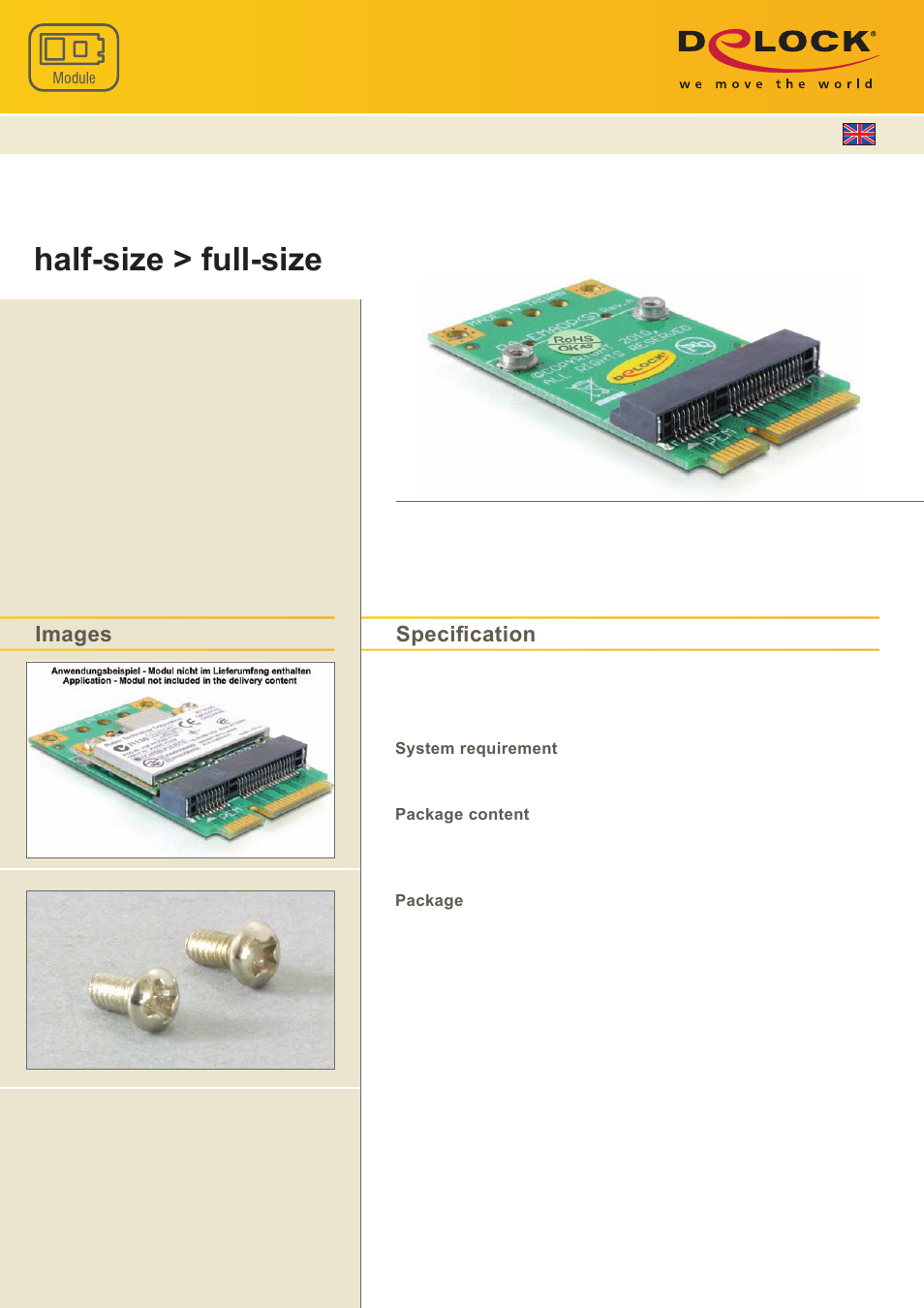 DeLOCK 65228 User Manual | 1 page