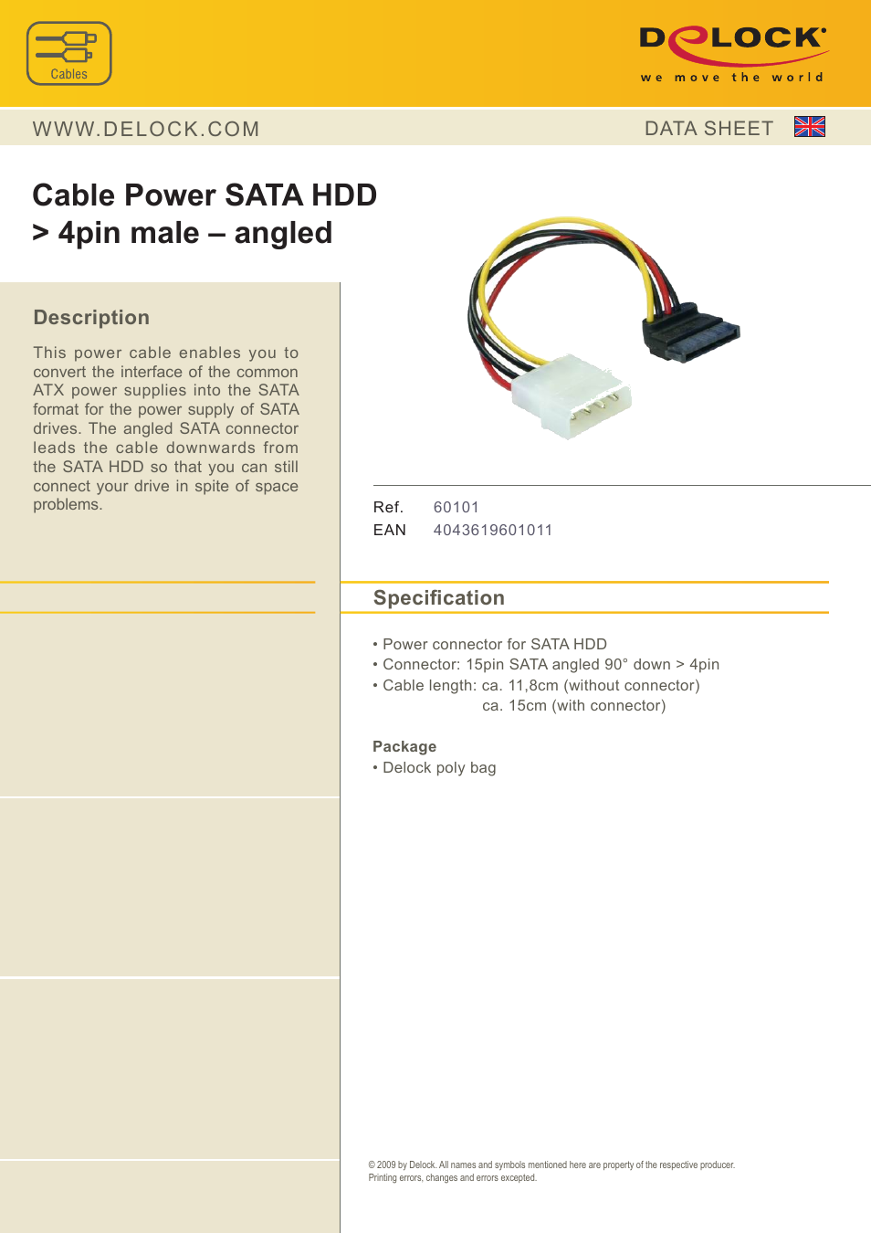 DeLOCK 60101 User Manual | 1 page