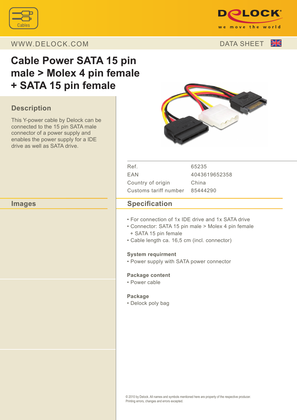 DeLOCK 65235 User Manual | 1 page