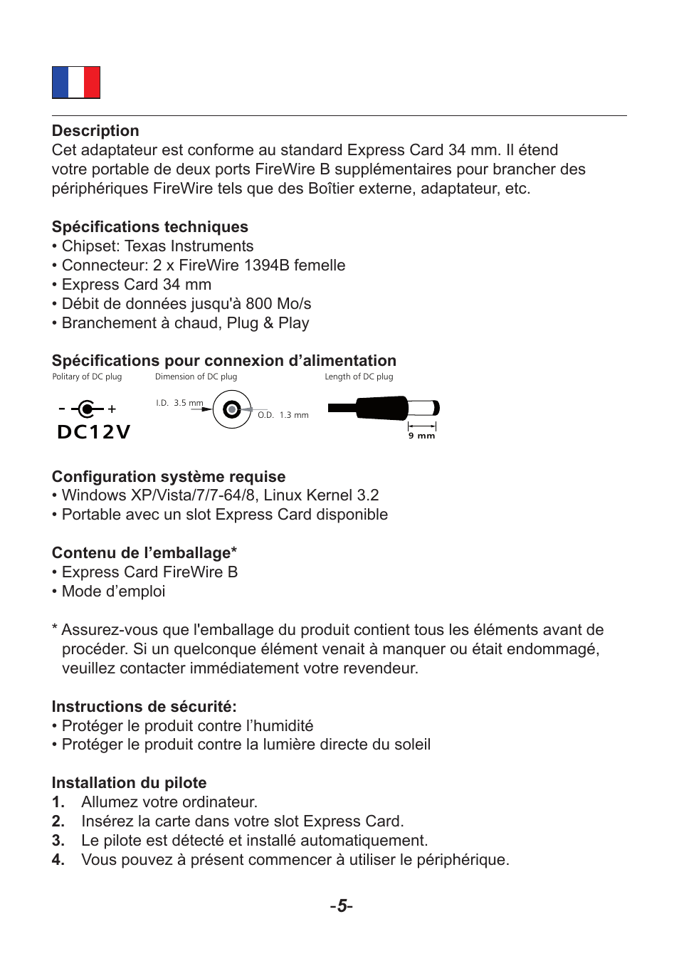 Dc12v | DeLOCK 66205 User Manual | Page 6 / 14