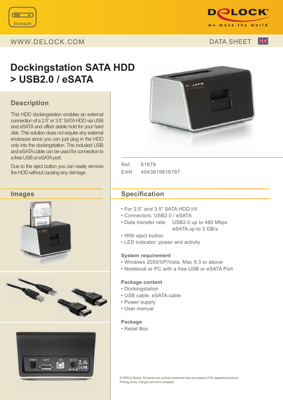 DeLOCK 61678 User Manual | 1 page