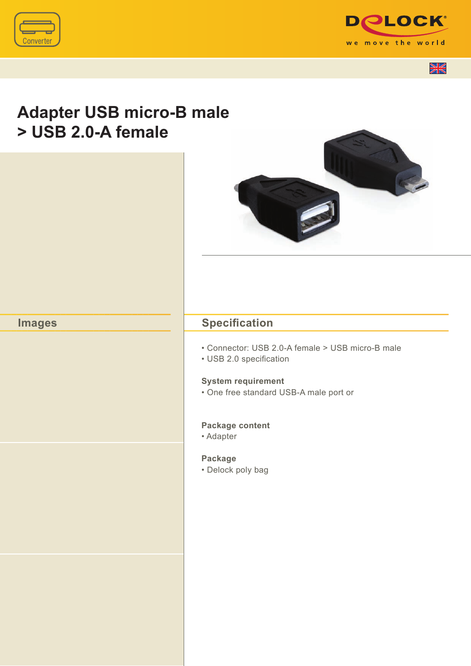 DeLOCK 65296 User Manual | 1 page