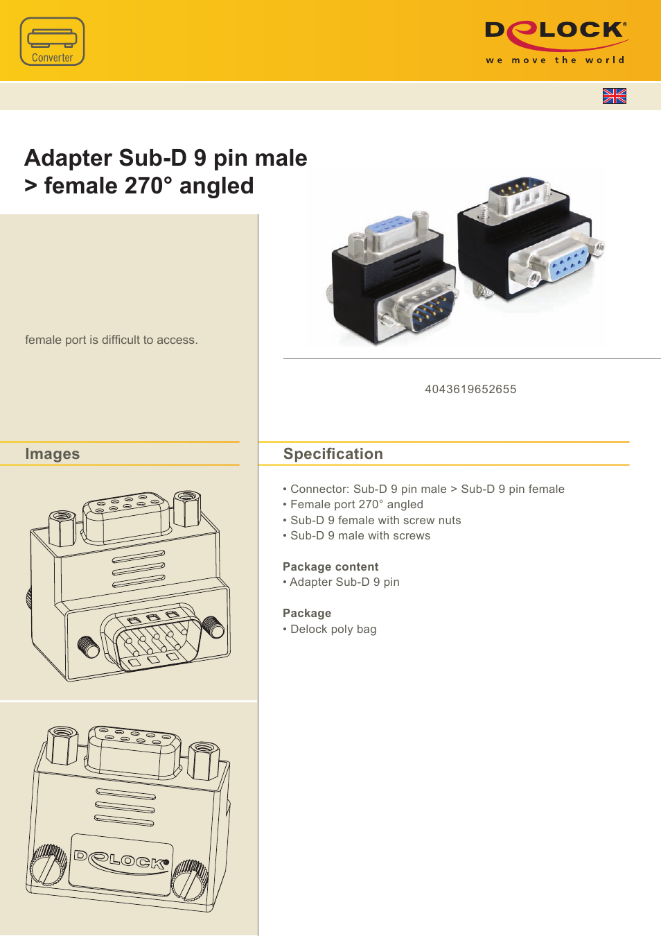 DeLOCK 65265 User Manual | 1 page