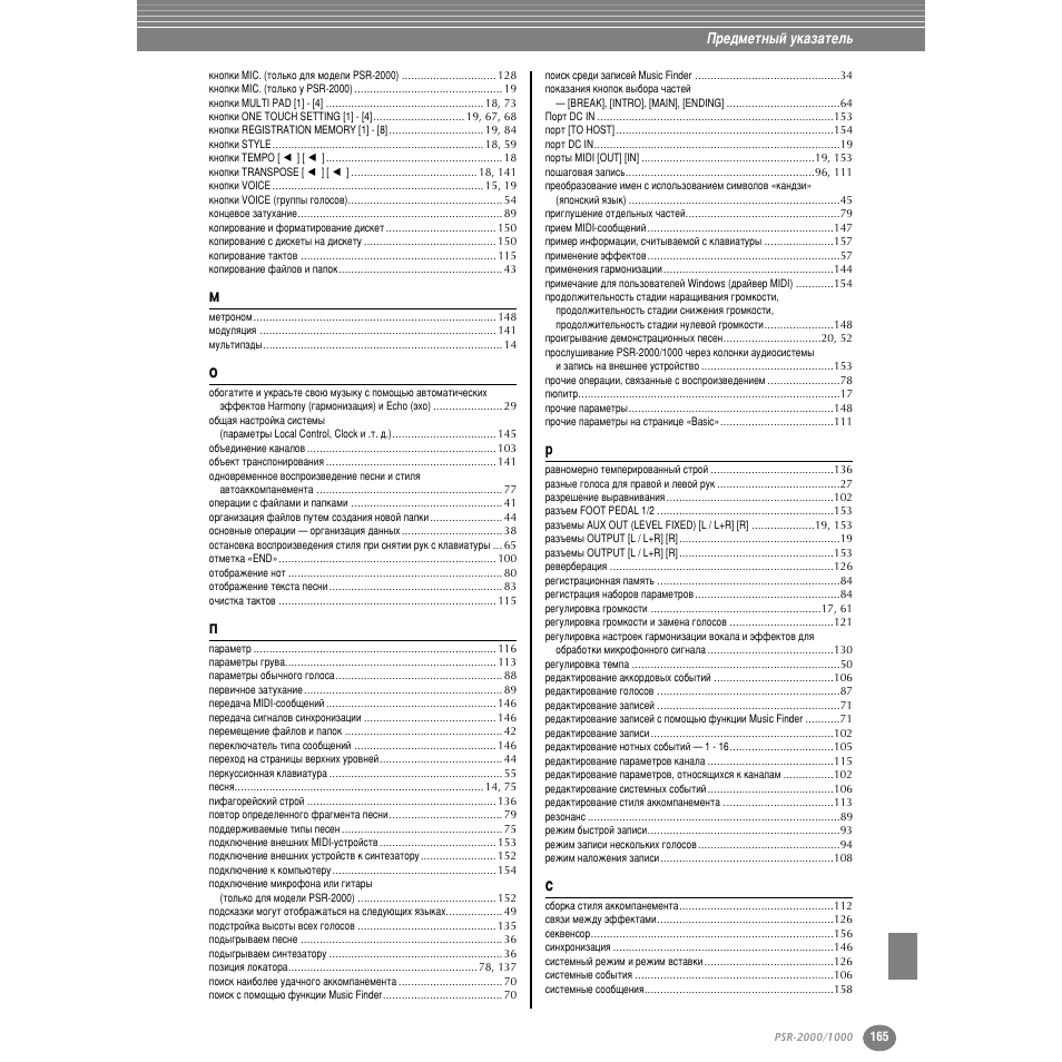 Yamaha PSR-2000 User Manual | Page 164 / 170