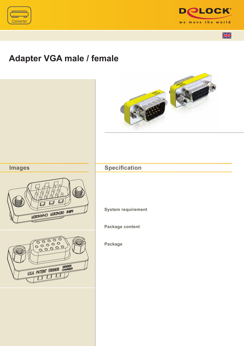 DeLOCK 65250_data_sheet User Manual | 1 page