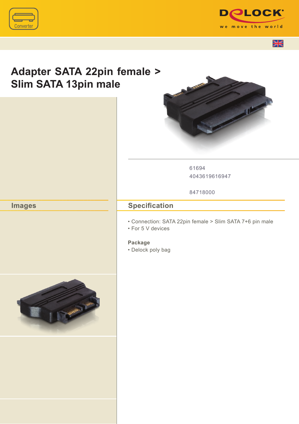 DeLOCK 61694_data_sheet User Manual | 1 page