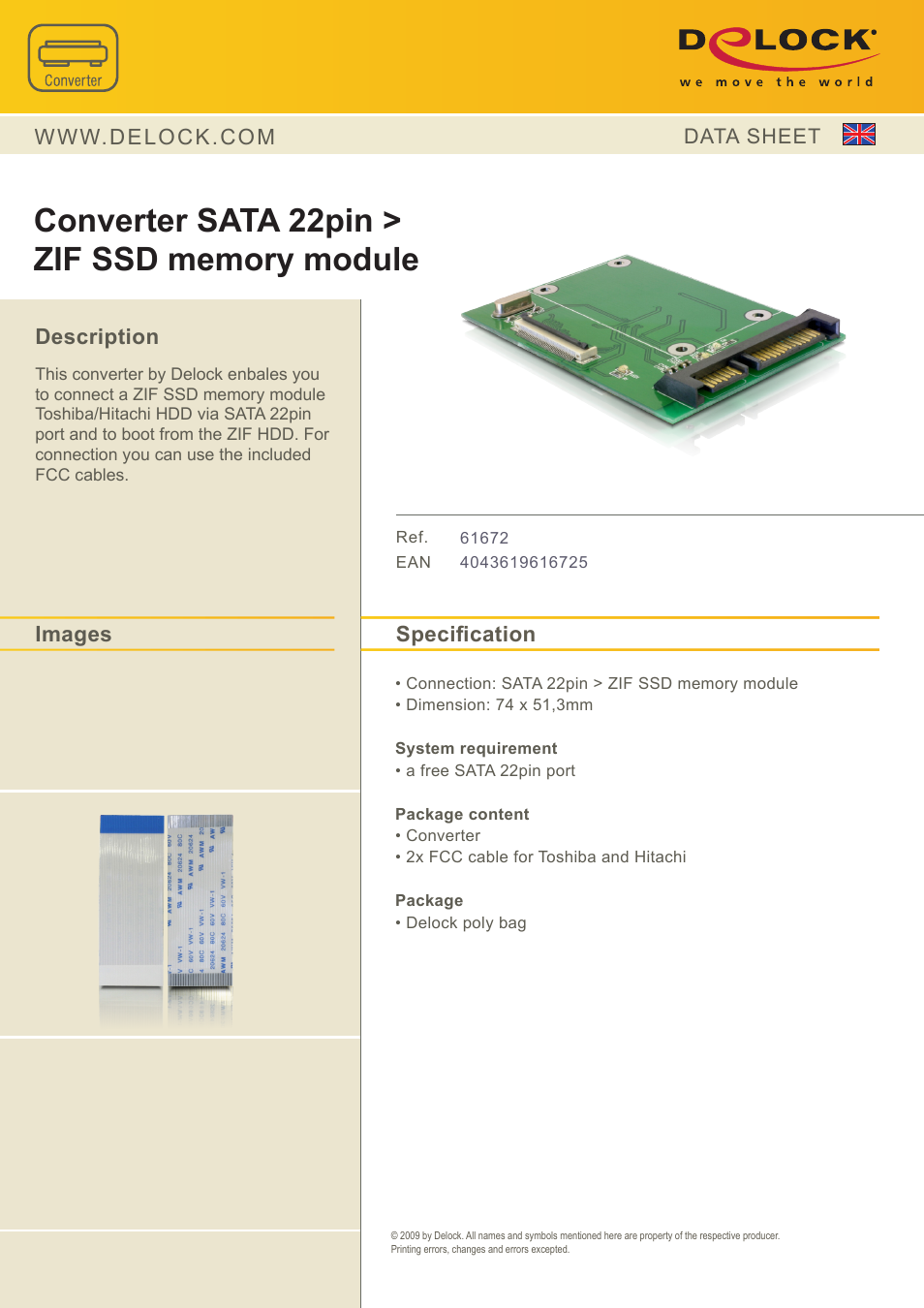 DeLOCK 61672_data_sheet User Manual | 1 page