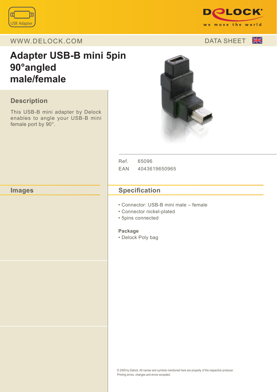 DeLOCK 65096 User Manual | 1 page