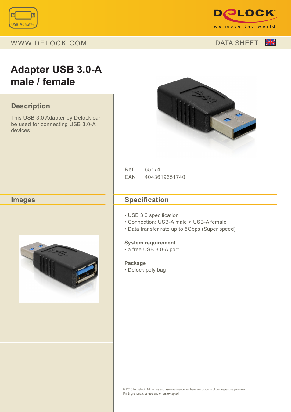 DeLOCK 65174 User Manual | 1 page