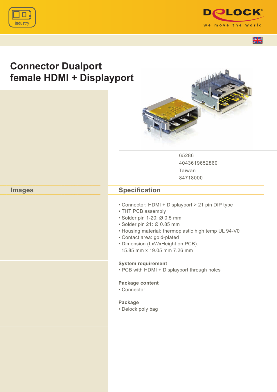 DeLOCK 65286 User Manual | 1 page