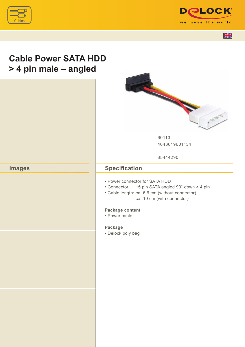 DeLOCK 60113 User Manual | 1 page