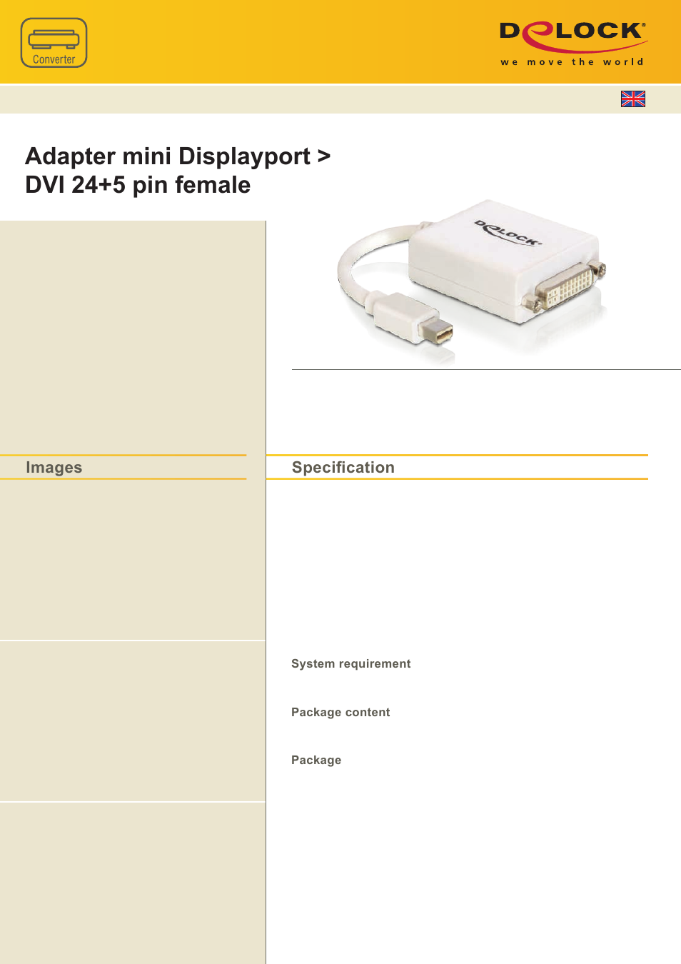 DeLOCK 65129 User Manual | 1 page