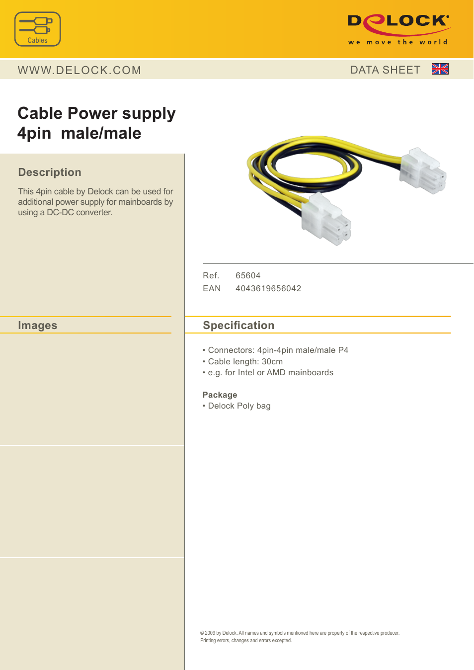 DeLOCK 65604 User Manual | 1 page