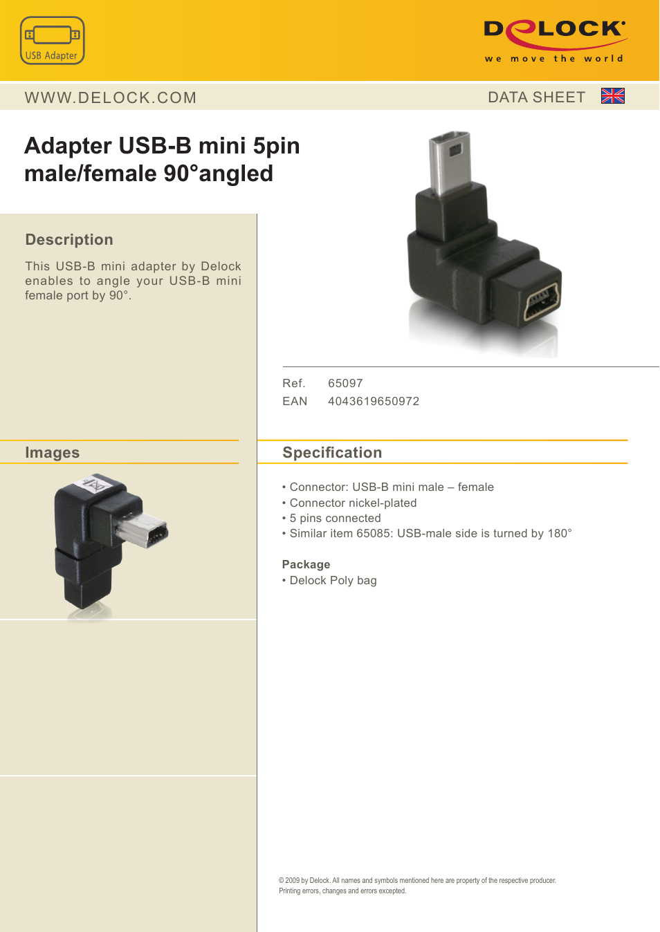 DeLOCK 65097 User Manual | 1 page