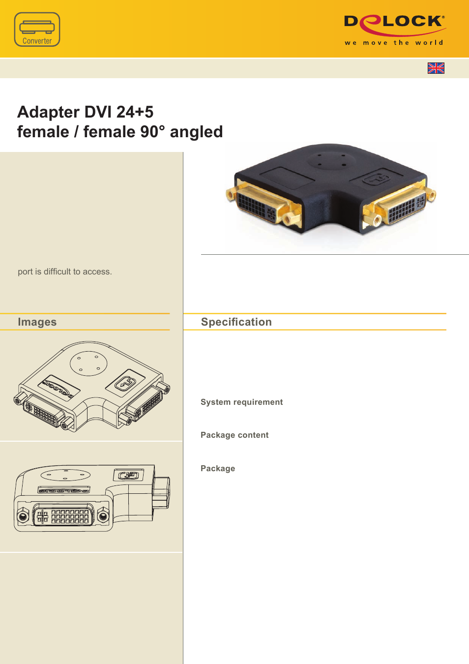 DeLOCK 65246 User Manual | 1 page