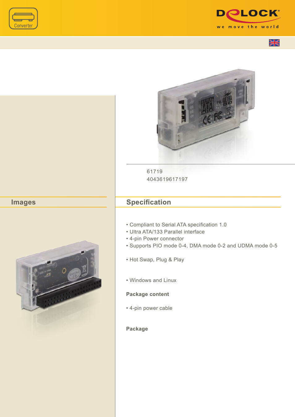 DeLOCK 61719 User Manual | 1 page