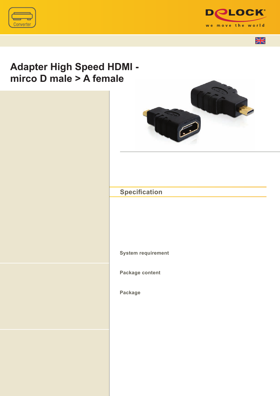DeLOCK 65242 User Manual | 1 page