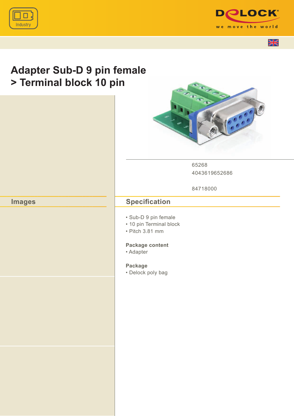 DeLOCK 65268 User Manual | 1 page