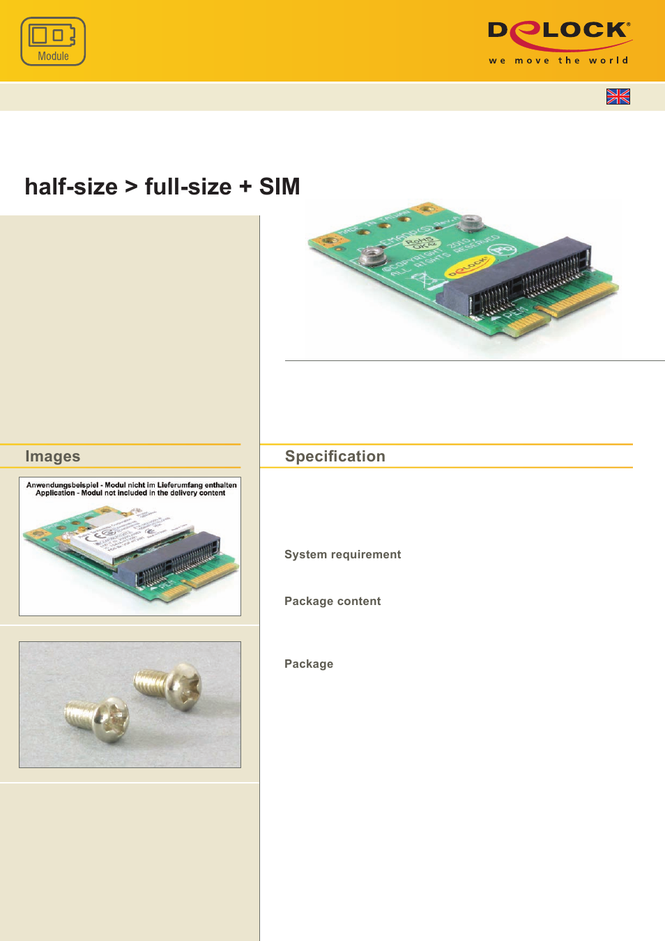 DeLOCK 65230 User Manual | 1 page