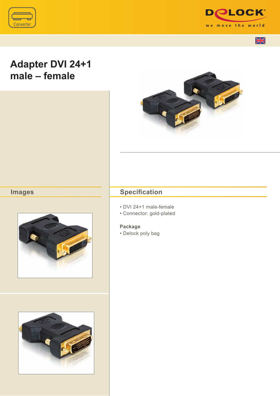 DeLOCK 65163 User Manual | 1 page