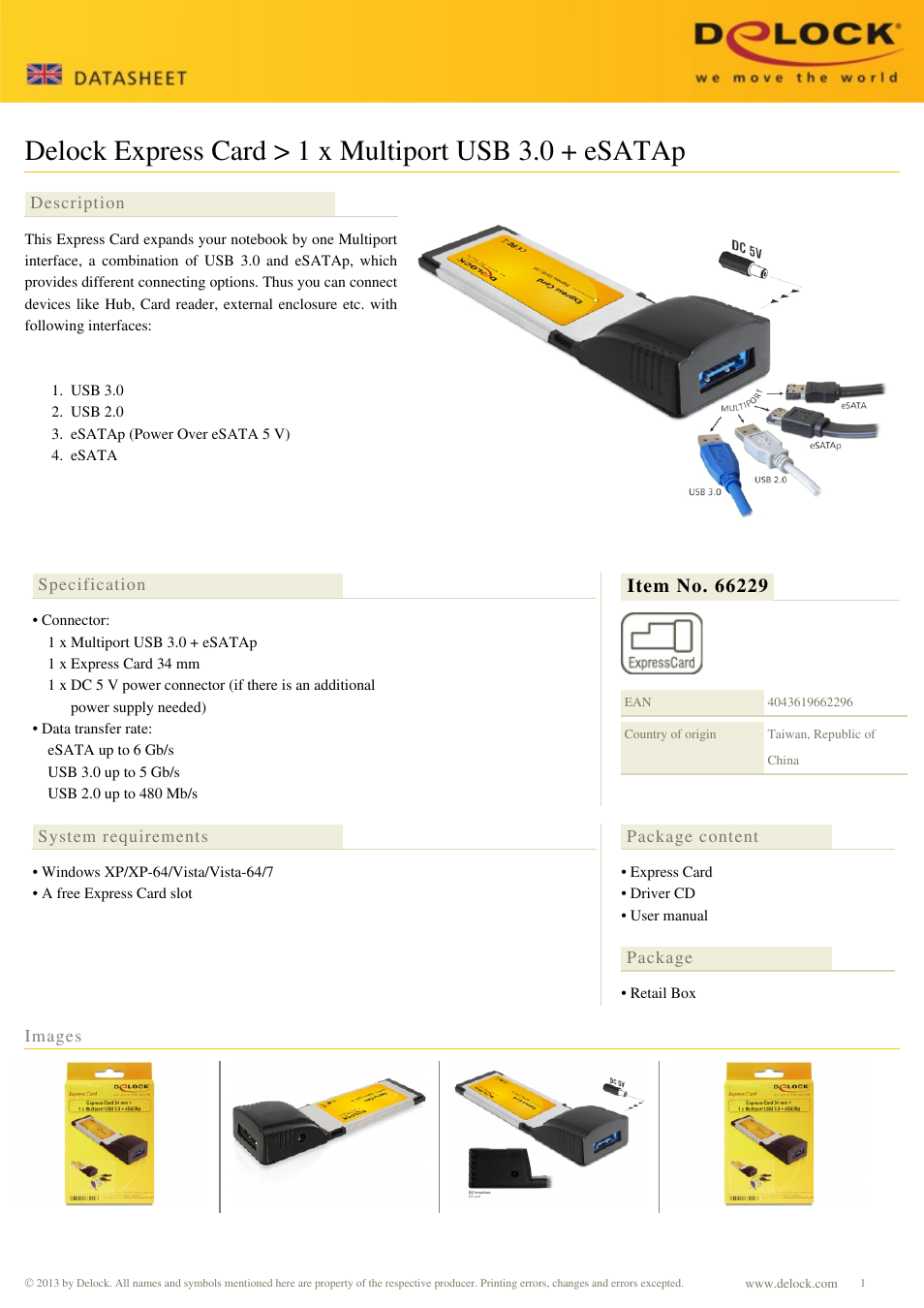 DeLOCK 66229 User Manual | 1 page