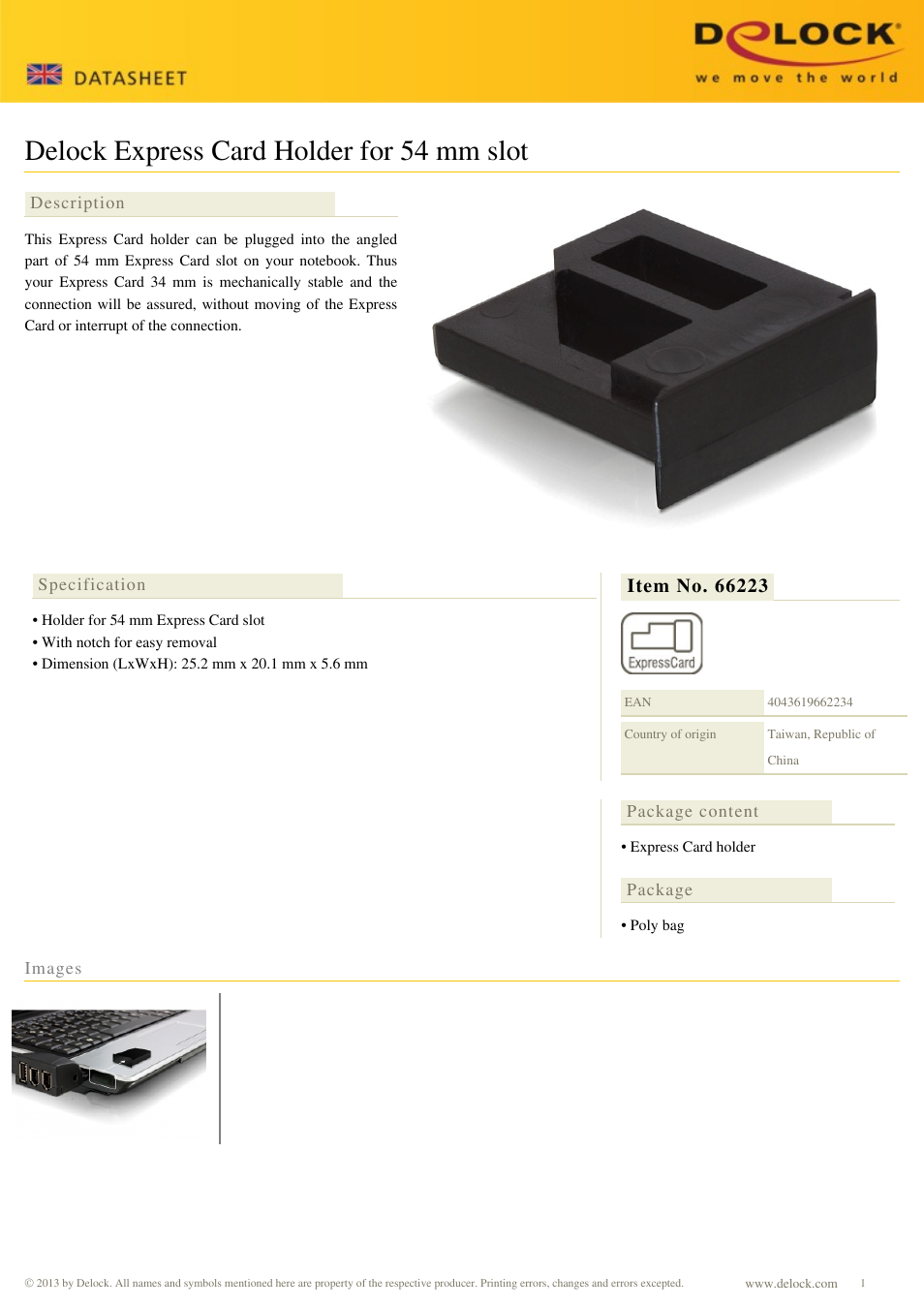 DeLOCK 66223 User Manual | 1 page