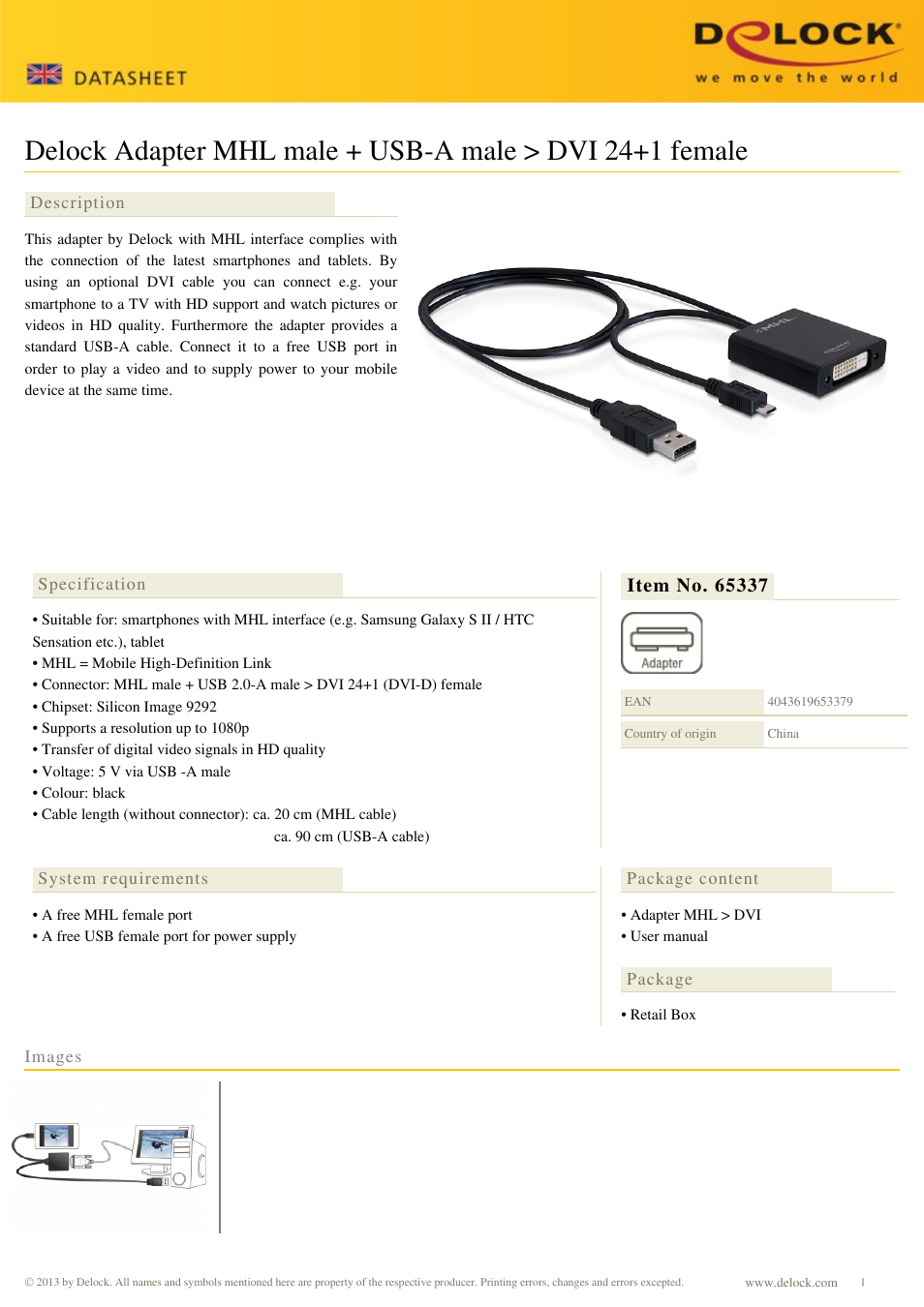 DeLOCK 65337 User Manual | 1 page