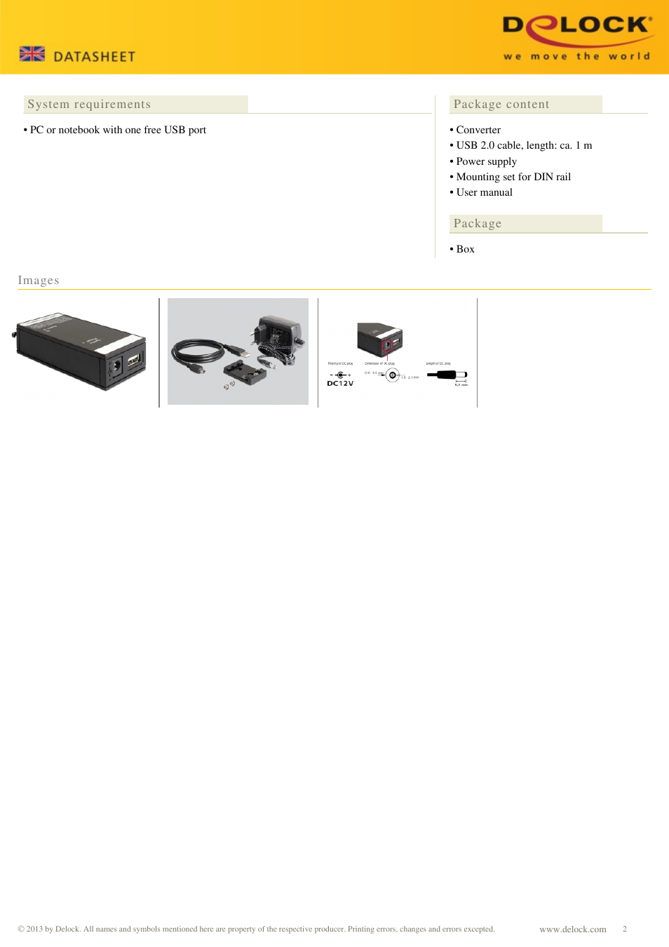 DeLOCK 62487 User Manual | Page 2 / 2