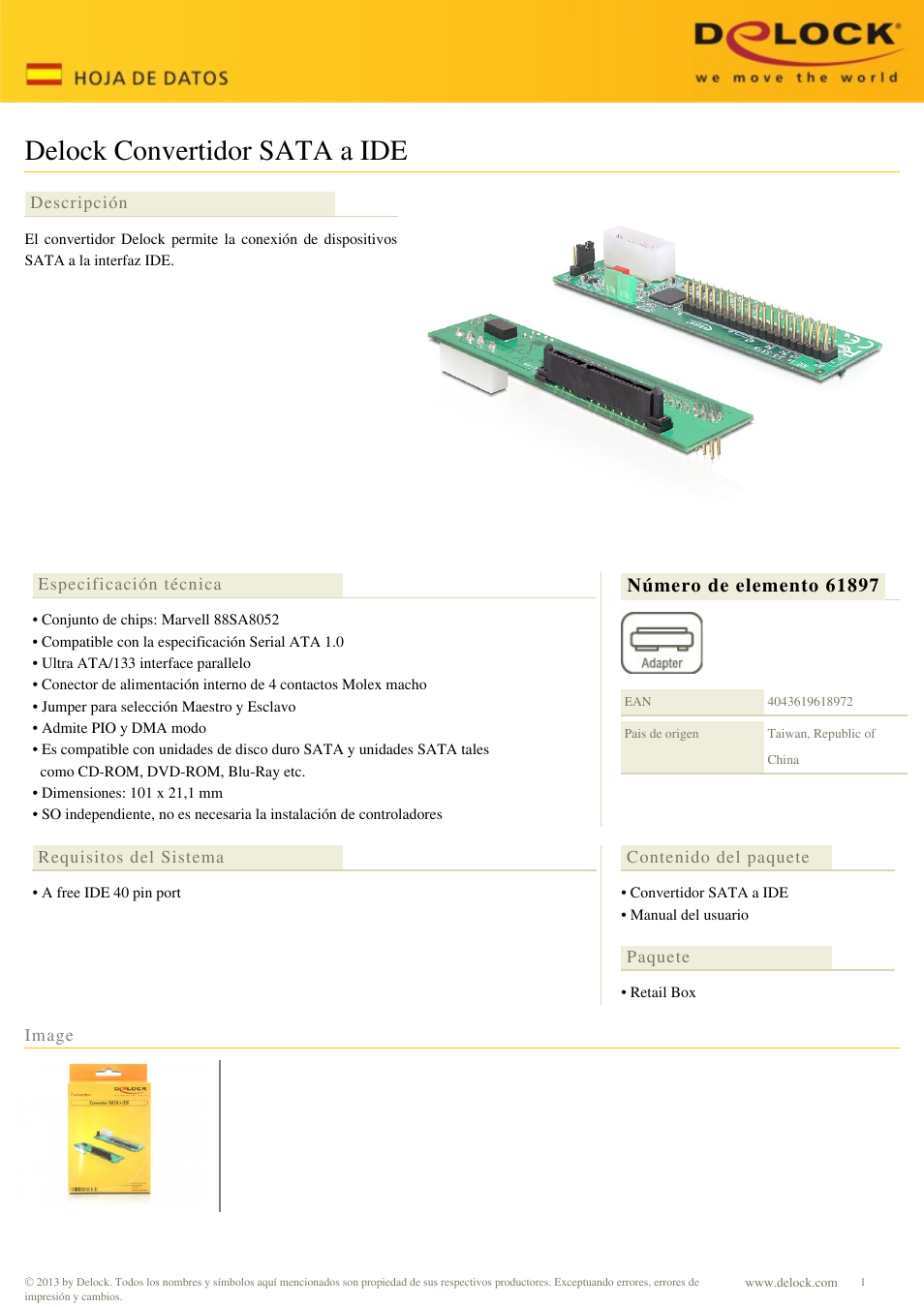 DeLOCK 61897 User Manual | 1 page