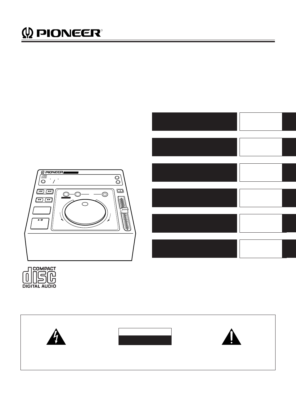 Pioneer CDJ-500S User Manual | 86 pages